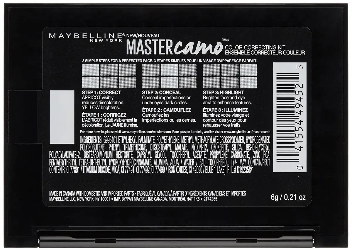 Maybelline FaceStudio Master Camo Color Correcting Kit Medium 0.21 oz | Neutralize & Conceal Imperfections - view 3
