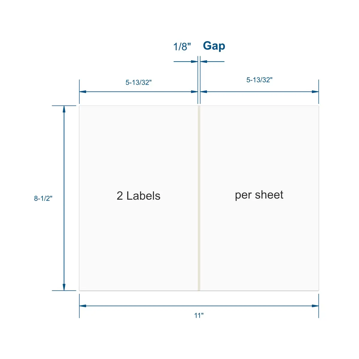 PACKZON Shipping Labels White 8.5 x 5.5 Inches (500 Labels, 250 Sheets) | Laser & Inkjet Compatible - view 3