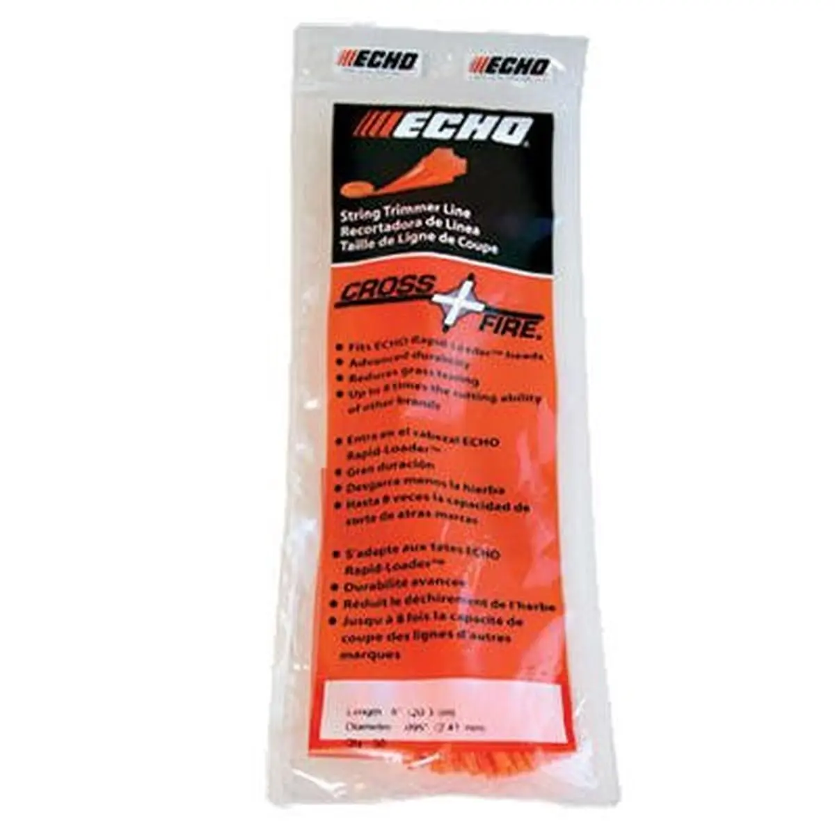 Echo 8" Red String Trimmer Line | Durable Nylon, Compatible with Echo Trimmers, 8 inches, 1 Count - main product image