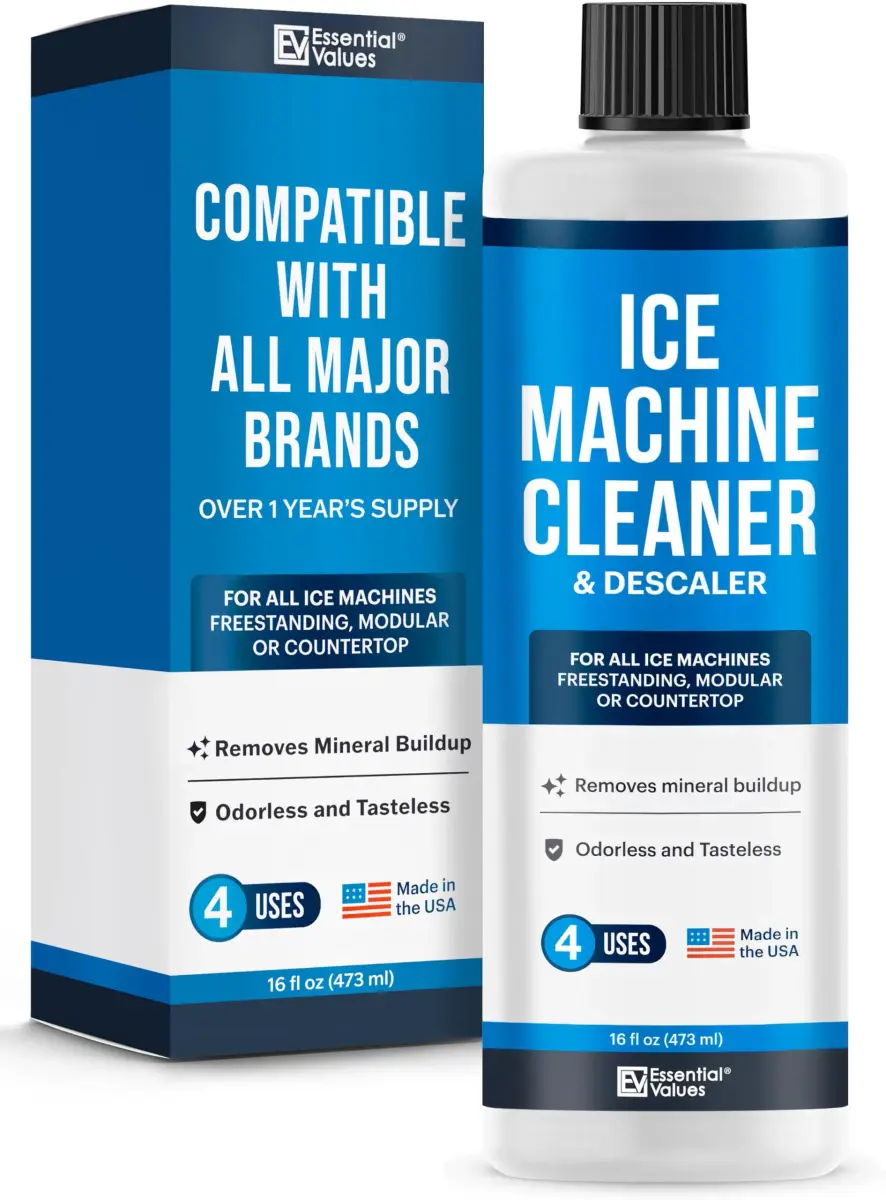 Essential Values Ice Machine Cleaner and Descaler 16 fl oz (473 ml) | Powerful Descaling for All Ice Makers - main product image
