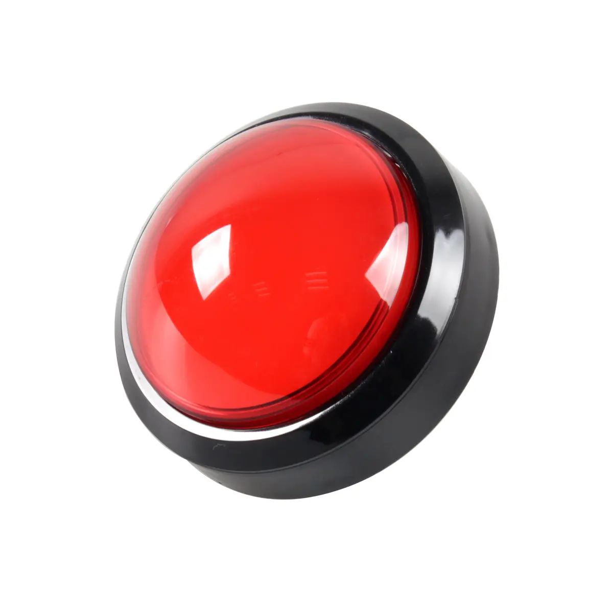 EG STARTS 100mm Big Dome LED Arcade Push Button Red | DC 12V for DIY Game Parts - main product image