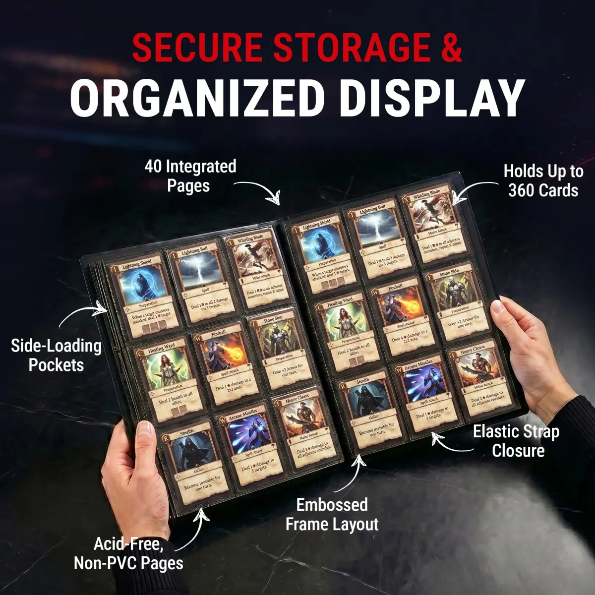 Ultra Pro Pokemon Card Binder 9 Pocket Full-View with Poke Ball Design | Holds 360 Cards - view 3