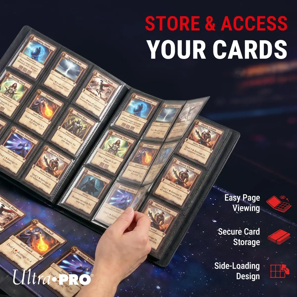 Ultra Pro Pokemon Card Binder 9 Pocket Full-View with Poke Ball Design | Holds 360 Cards - view 4