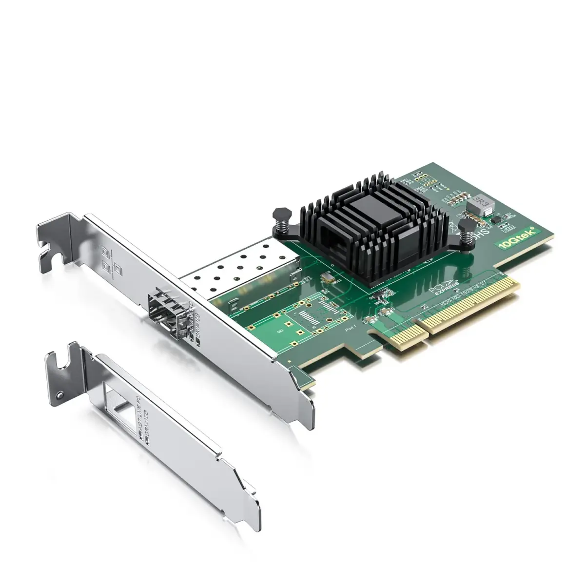10Gtek 10Gb PCI-E NIC Network Card Single SFP+ Port 12.5 cm (4.9 in) | Intel 82599EN Controller - main product image