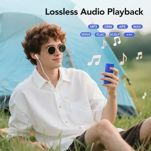 AGPTEK A02S MP3 Player 16GB Dark Blue | 65-Hour Playback Music Player - view 4