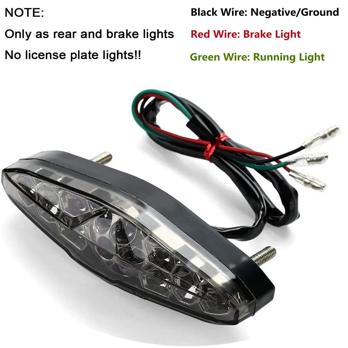 CICMOD 12V LED Motorcycle Brake Tail Light Assembly | Universal Fit for Cruisers & ATVs - view 3