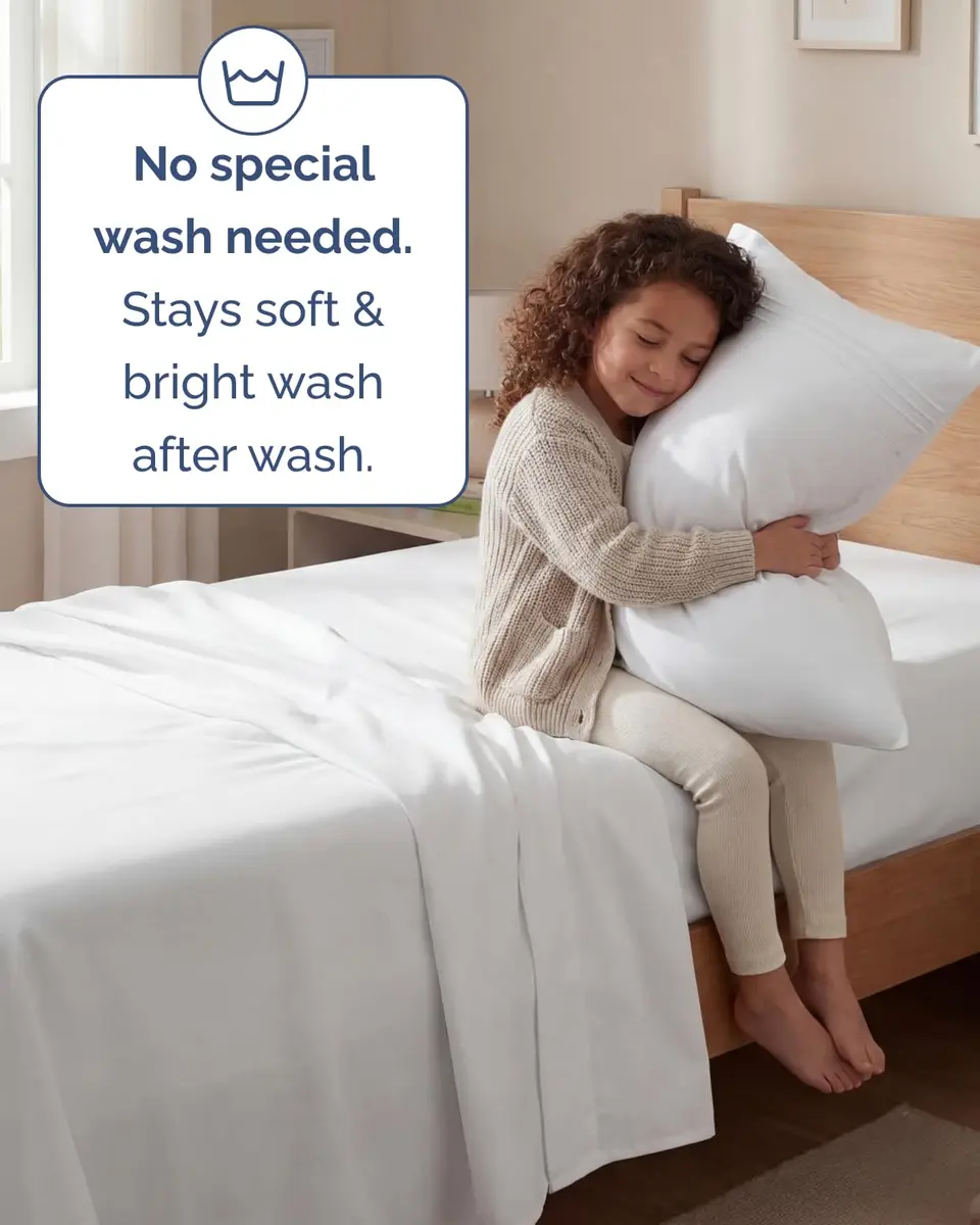 CGK Unlimited Twin Size 3 Piece Sheet Set | Ultra Soft Breathable Microfiber, Deep Pockets, White - view 6