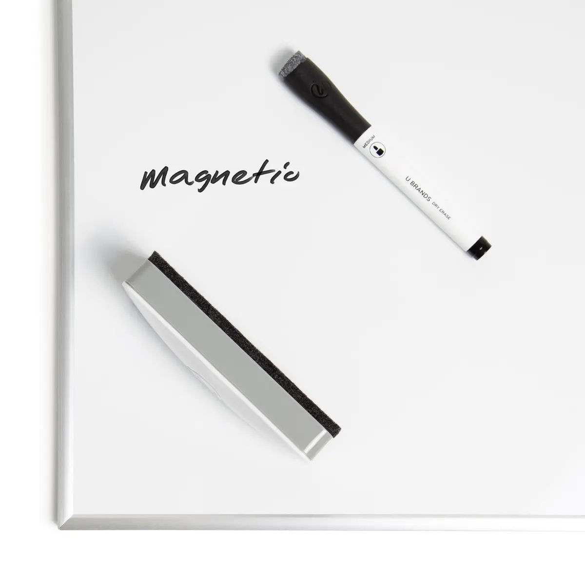 U Brands Magnetic Dry Erase Board Eraser 2"x5"x1" White | Effortless Erasing for Office & School - view 8