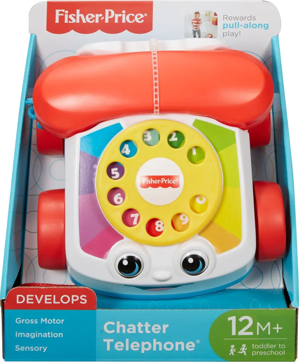Fisher-Price Chatter Telephone Pull Along Toy | Classic Toddler Phone for 12+ Months - view 6