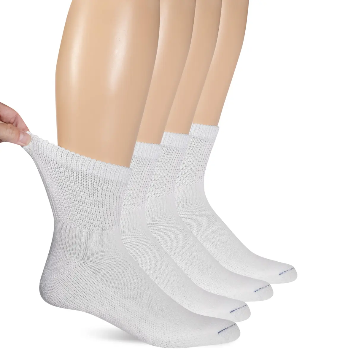 Dr. Scholl's Men's Diabetic & Circulatory Ankle Socks 4-Pack | APMA Accepted for Foot Health - main product image