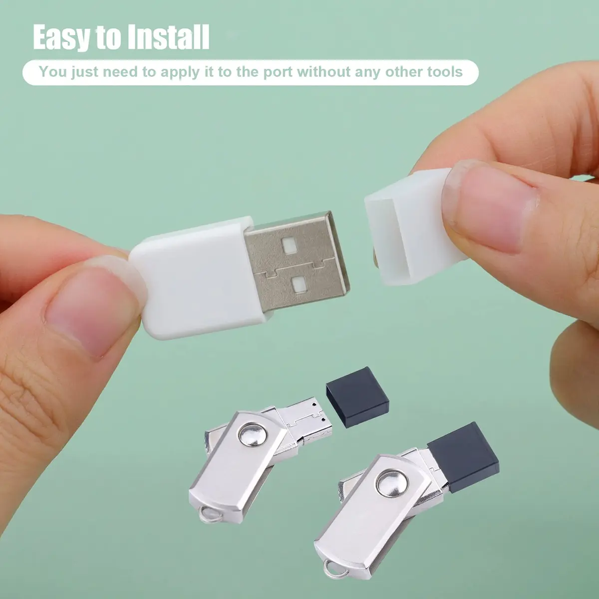 BUSHIBU USB A Port Anti Dust Cover Cap 20Pcs | Protects Ports from Dust and Oxidation - view 5