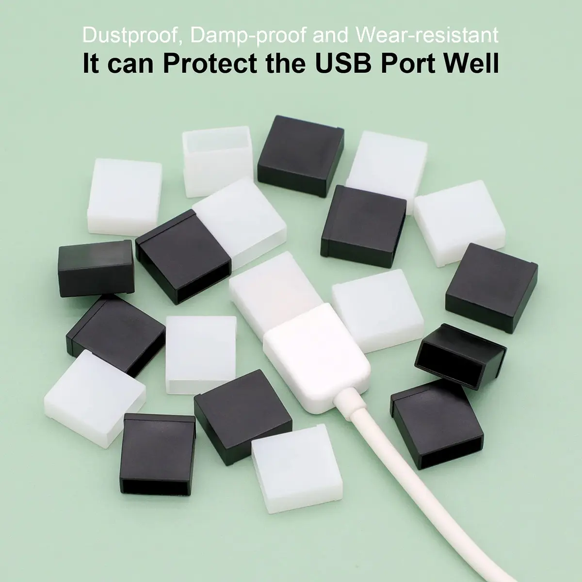 BUSHIBU USB A Port Anti Dust Cover Cap 20Pcs | Protects Ports from Dust and Oxidation - view 3