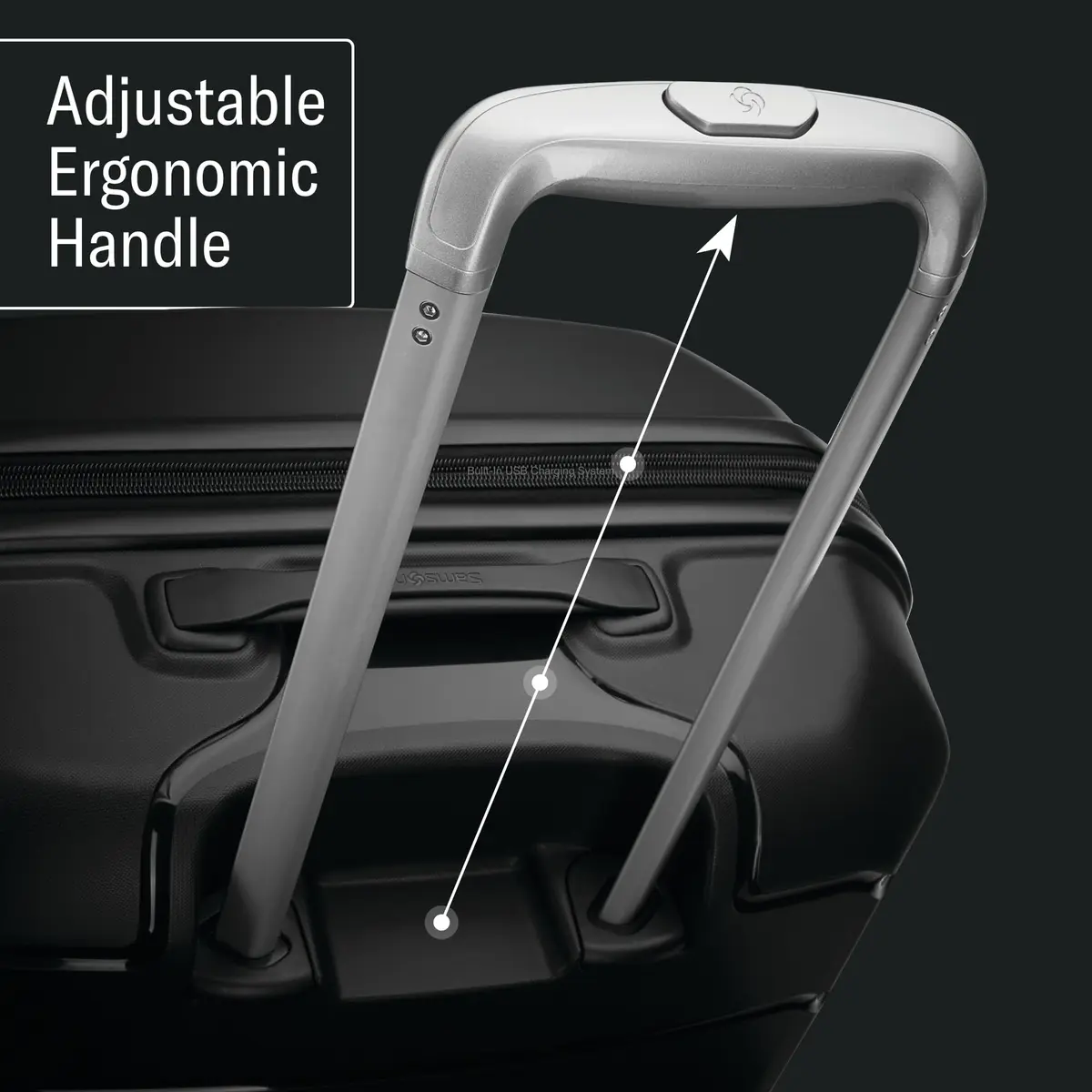 Samsonite Freeform Hardside Carry-On Luggage 21" | TSA & Airline-Approved, Lightweight & Expandable, Smooth Rolling Wheels, Black - view 4