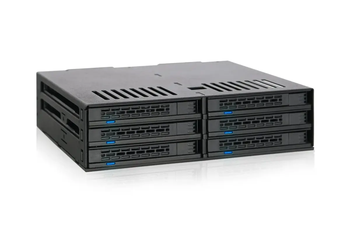 ICY DOCK ExpressCage MB326SP-B 6 Bay 2.5” SATA HDD/SSD Hot Swap Enclosure | Dual Cooling Fan for 5.25” Bay - main product image