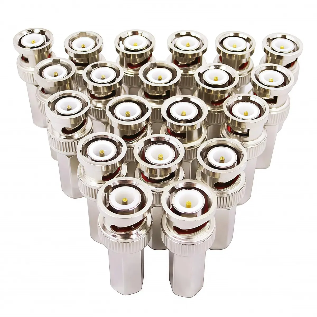 BeElion 20 PCS BNC Male Twist-on Connector for RG59 Coaxial Cable, 3-7mm Diameter | Professional-Grade CCTV Connector - main product image