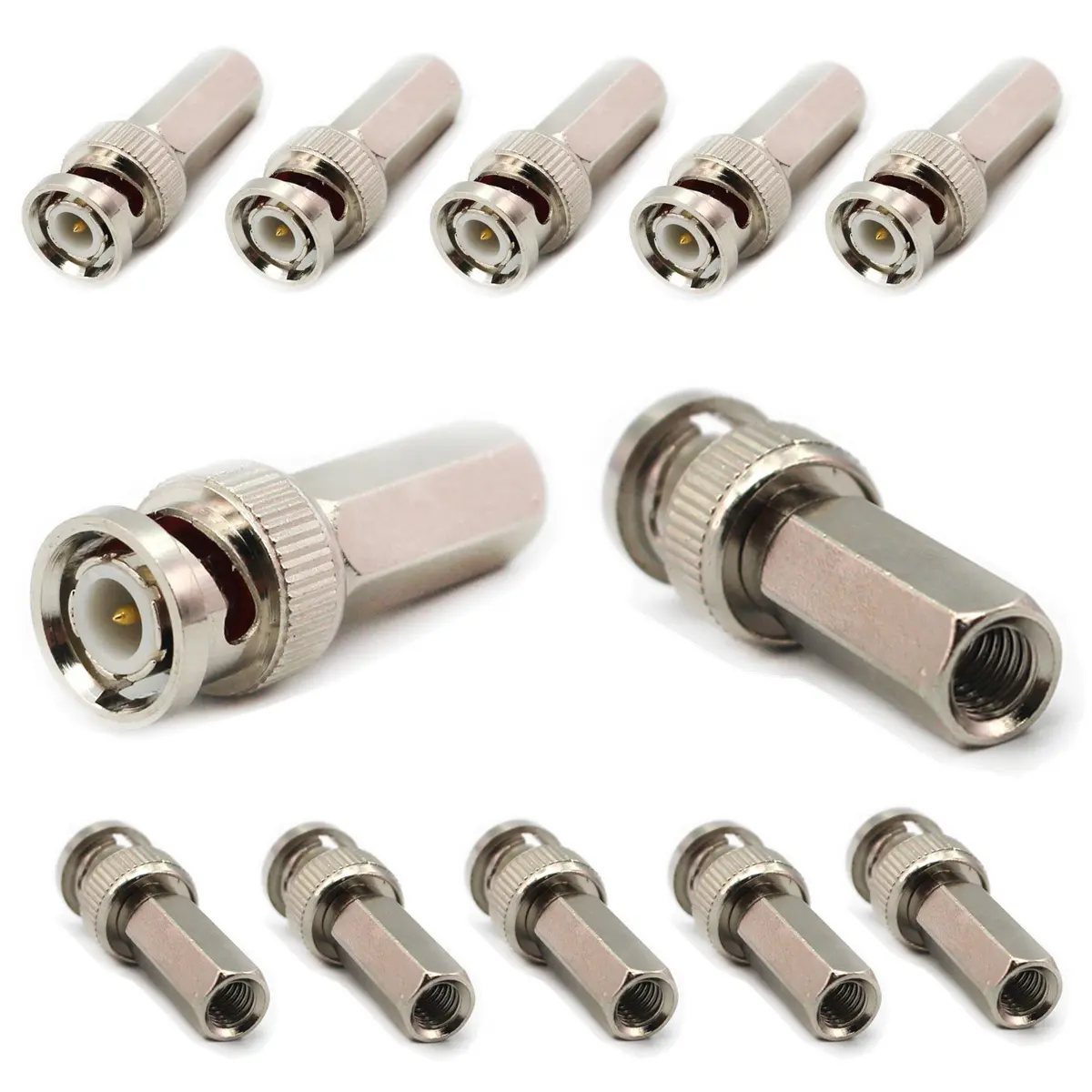 BeElion 20 PCS BNC Male Twist-on Connector for RG59 Coaxial Cable, 3-7mm Diameter | Professional-Grade CCTV Connector - view 3