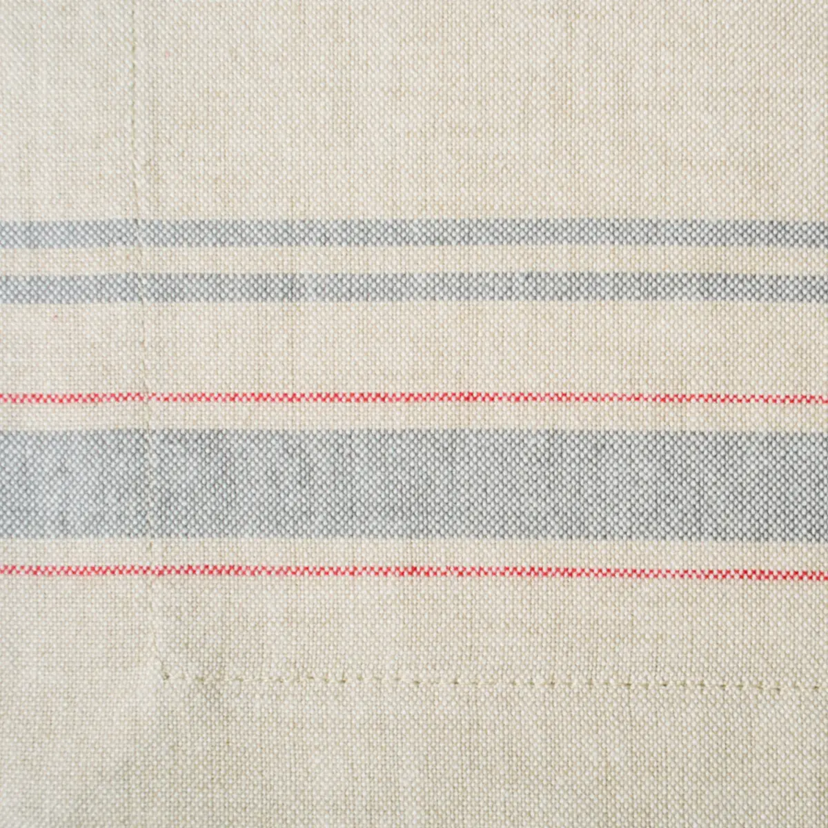DII French Stripe Placemat Set 13x19 in Taupe/Gray | Farmhouse Style Cotton Table Linen - view 2