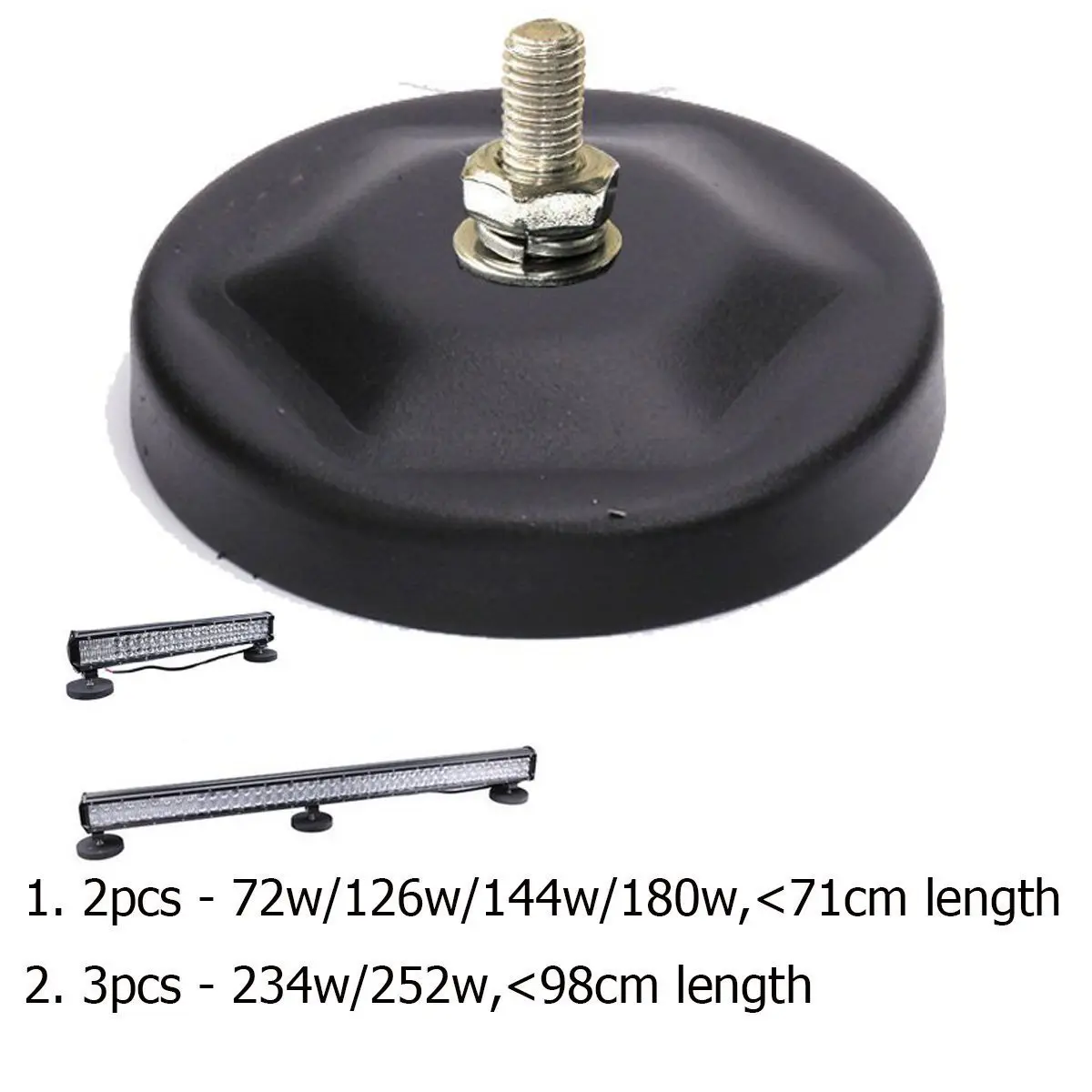 Lightronic 3" Round Ultra Strong Power Magnet Base, 2 Pack | Mount LED Offroad Lights Without Drilling - view 6