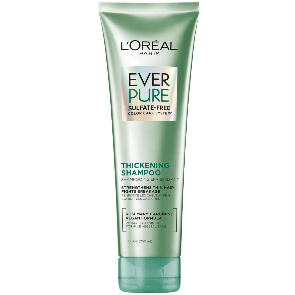 L'Oreal Paris EverPure Thickening Sulfate Free Shampoo 250ml (8.5 Fl Oz) | Strengthens Thin, Fragile Hair with Rosemary Leaf - main product image