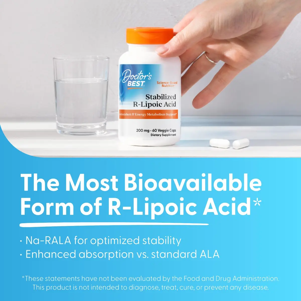 Doctor's Best Alpha Lipoic Acid Supplement 600mg | Antioxidant Support, Vegan, Non-GMO - view 3
