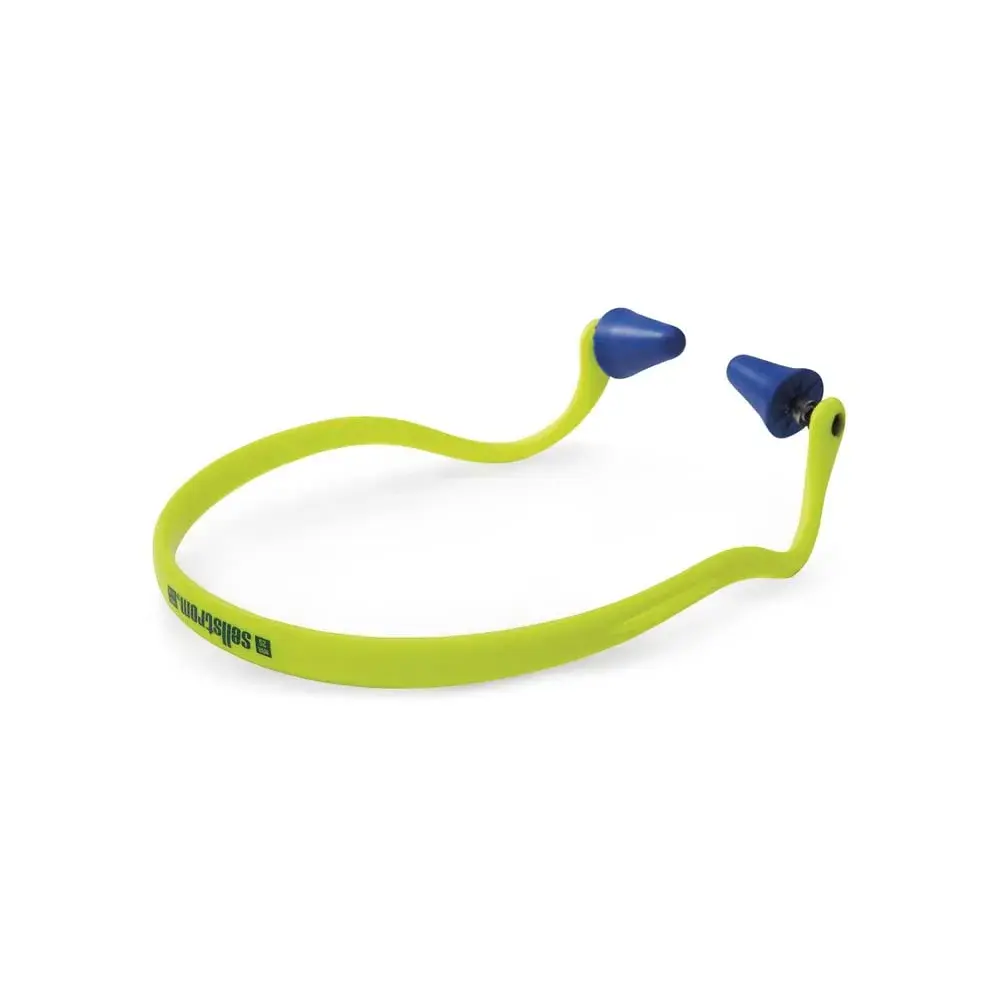 Sellstrom Reusable Banded Earplugs 25dB Noise Reduction Hi-Viz Green | NRR 27 Certified - main product image