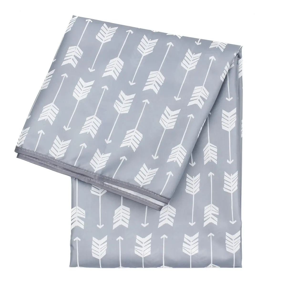 Bumkins Baby Splat Mat for Under High Chair | Waterproof Reusable Cloth, 42x42 Inch, Gray Arrows - main product image
