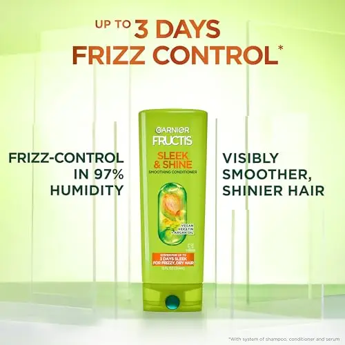 Garnier Fructis Sleek & Shine Conditioner 621ml (21 fl. oz.) | Fights Frizz for 3 Days - view 3
