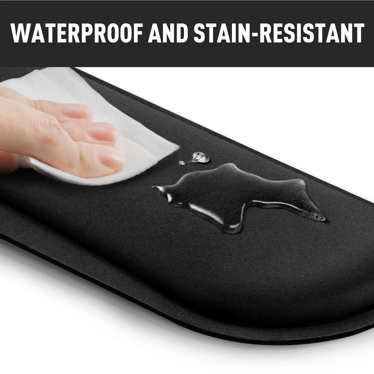 Gimars Upgrade Enlarge Silky Superfine Fabric Memory Foam Keyboard Wrist Rest Set with Mouse Pad | Ergonomic Typing Pain Relief for Office & Gaming - view 8