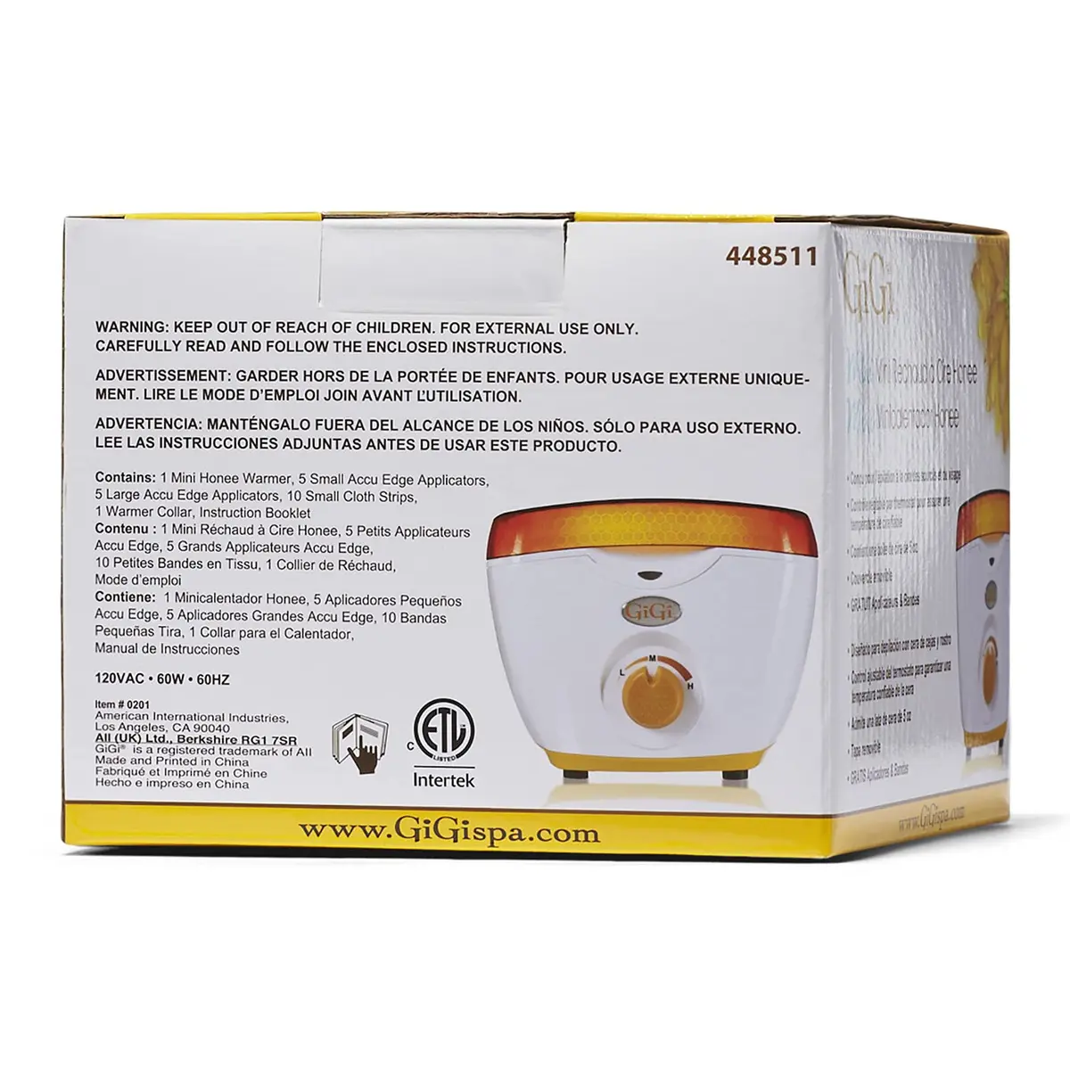 GIGI Mini Compact Honee Wax Warmer for Hair Removal Heater for 5 oz Cans | Portable, Professional-Grade Facial & Eyebrow Waxing - view 2