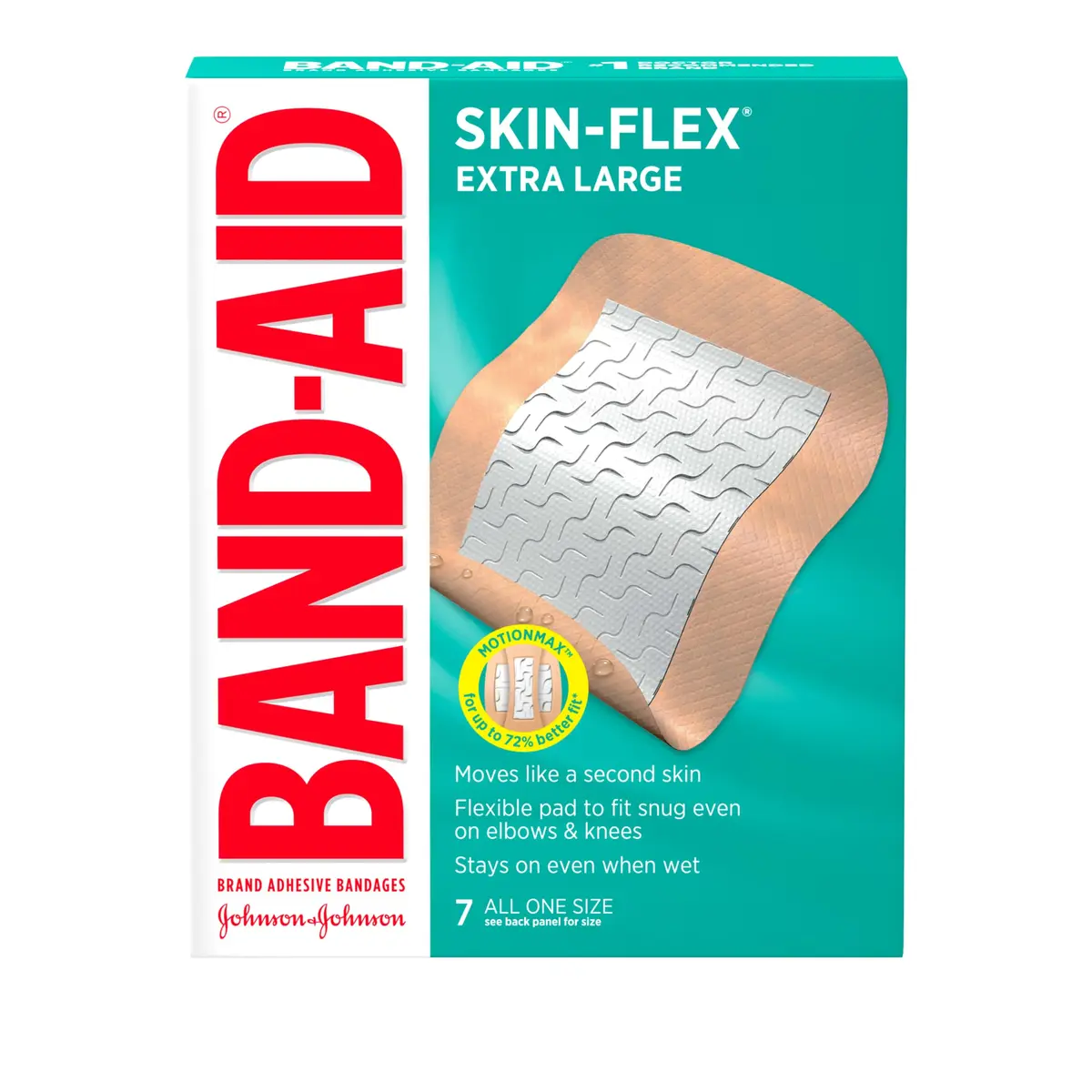 Band-Aid Skin-Flex Adhesive Bandages Extra Large 7 Count | Flexible, Waterproof, 24-Hour Wear - view 6