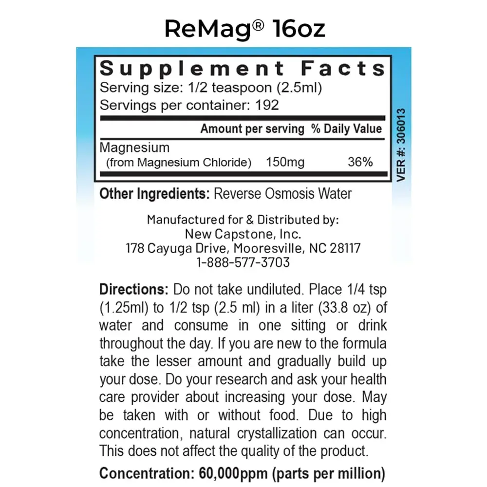 RnA ReSet ReMag Pico-Ionic Liquid Magnesium 479ml (16.2 Fl Oz) | NSF Certified for Sleep & Nerve Health - view 3