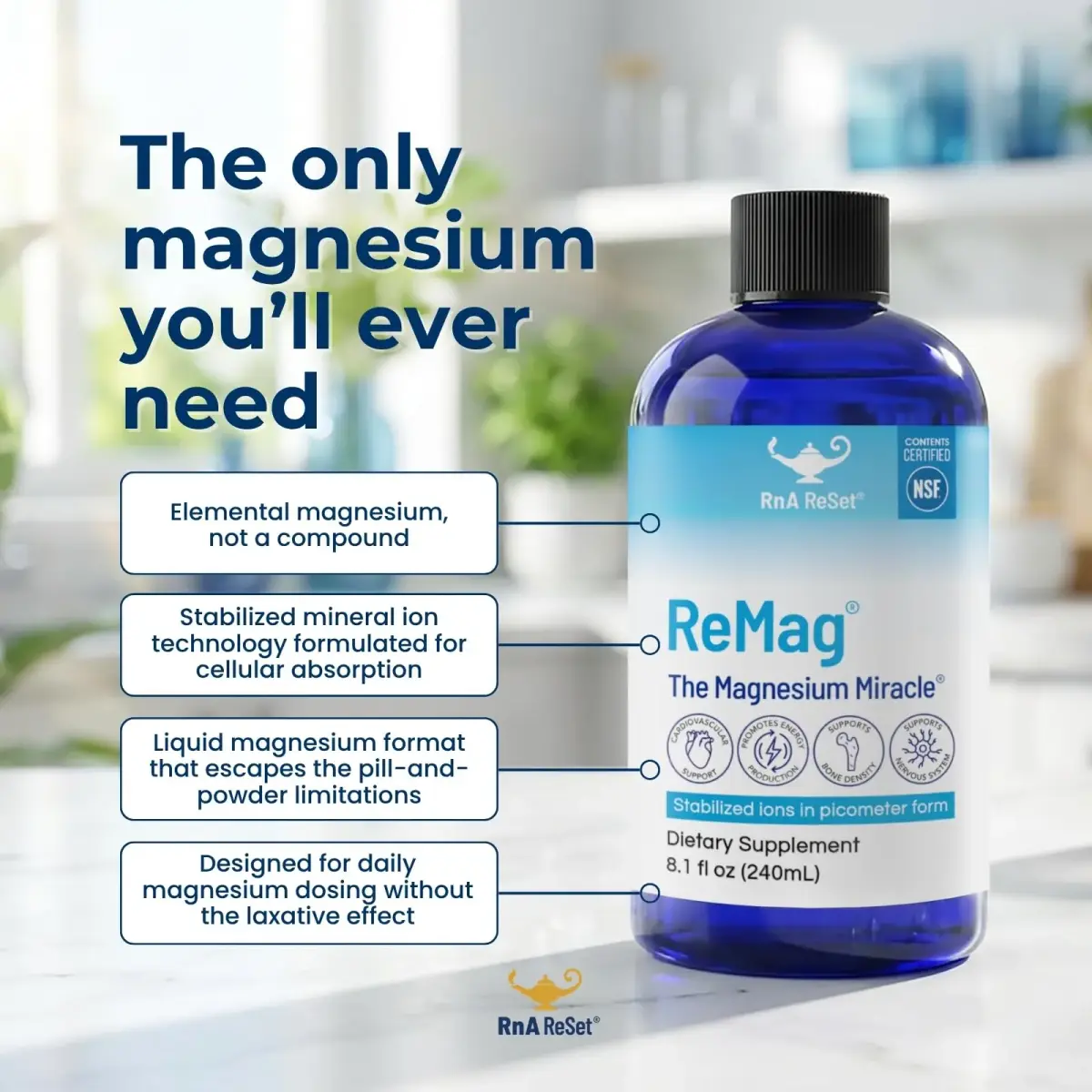 RnA ReSet ReMag Pico-Ionic Liquid Magnesium 479ml (16.2 Fl Oz) | NSF Certified for Sleep & Nerve Health - view 4