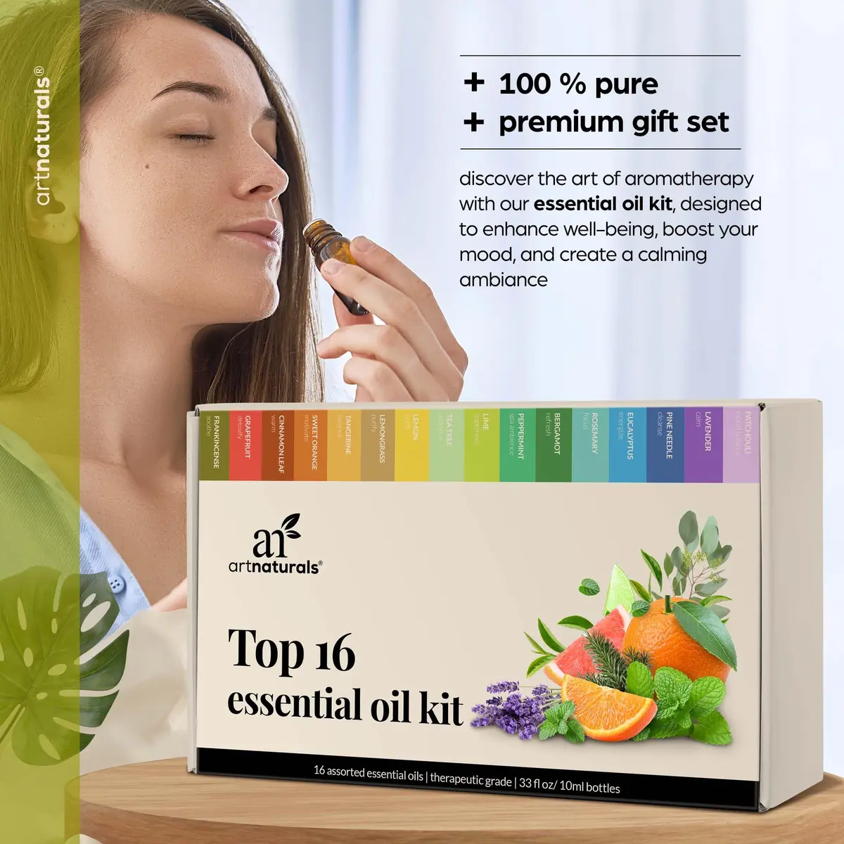 Artnaturals Essential Oil Set, 16 x 10 mL | Pure Aromatherapy Oils for DIY & Diffusers - view 2
