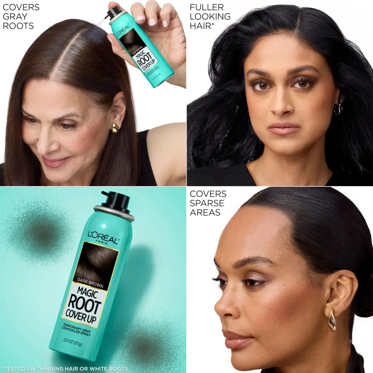 L'Oreal Paris Magic Root Cover Up Gray Hair Spray Light Golden Brown | Temporary Root Touch Up - view 3