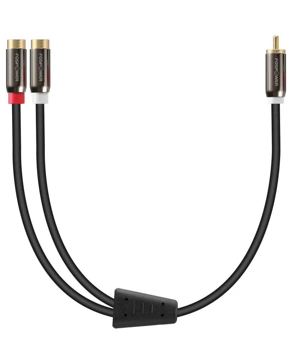 FosPower 8-inch RCA Y Adapter Cable | 1 Male to 2 Female Stereo Audio Splitter Connectors - view 7