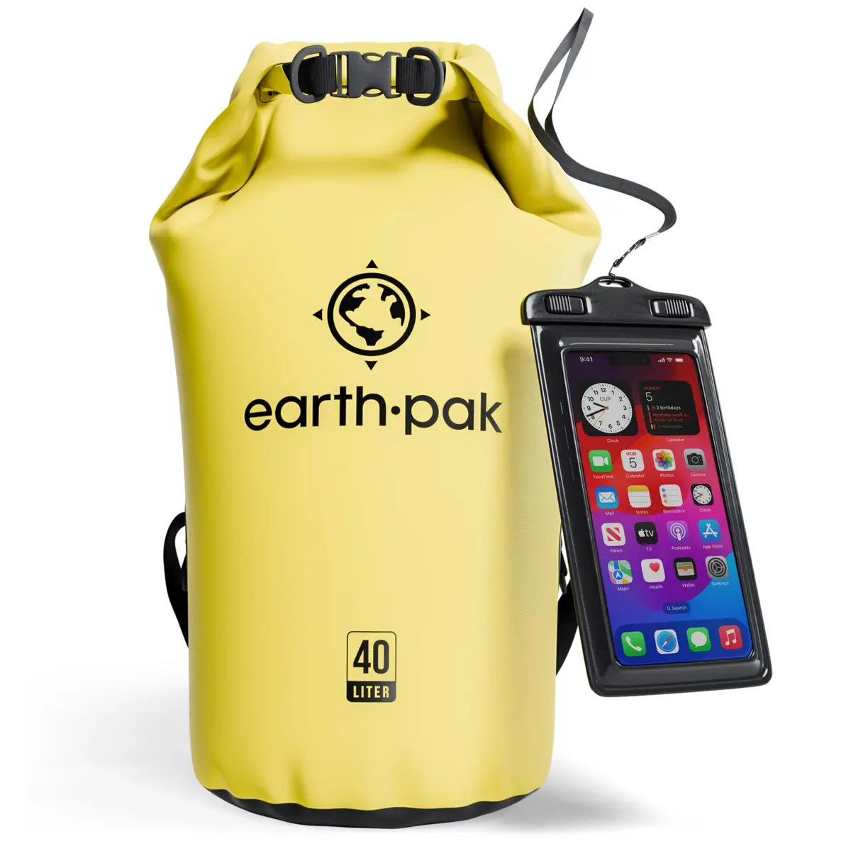Earth Pak 40L Waterproof Dry Bag Backpack | Marine Roll Top Dry Sack for Kayaking - main product image