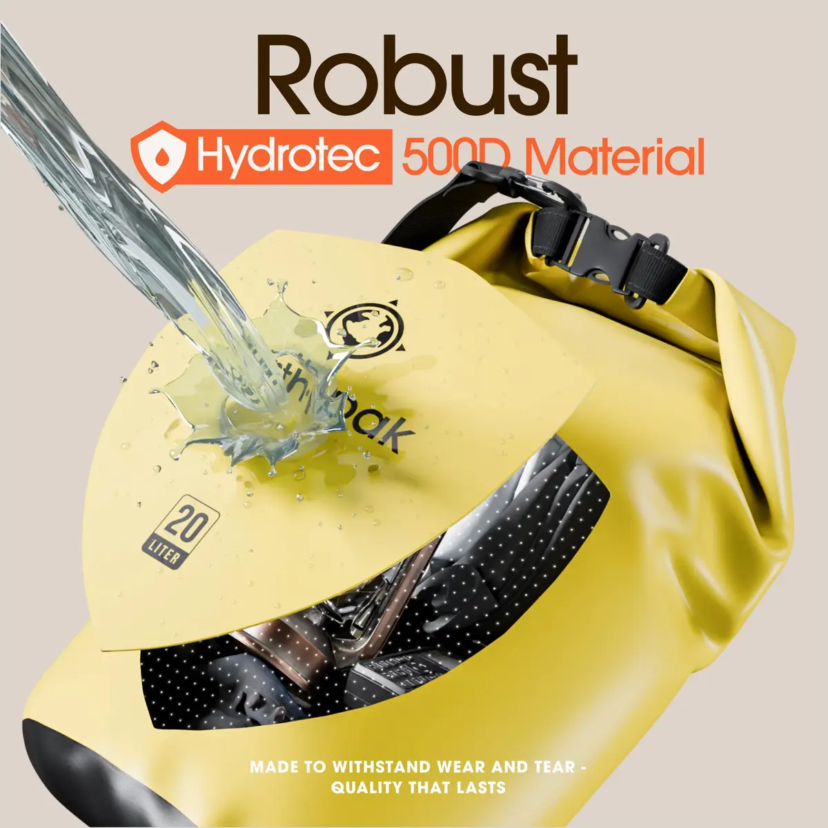 Earth Pak 40L Waterproof Dry Bag Backpack | Marine Roll Top Dry Sack for Kayaking - view 4