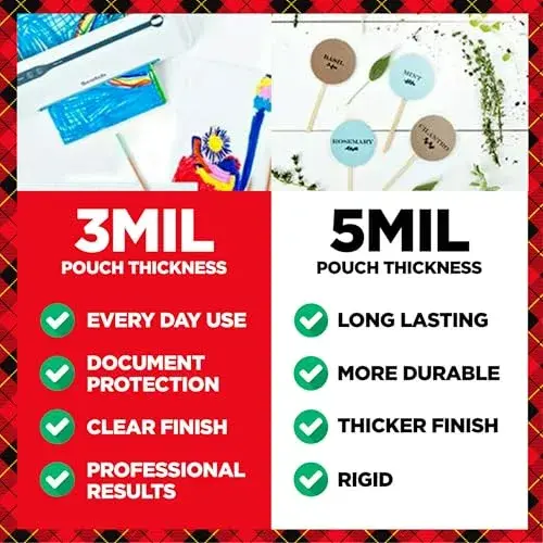 Scotch Thermal Laminating Pouches Variety Pack | Letter Size (21.6x27.9cm) & 4x6in (10x15cm) | Transparent, Photo-Safe Finish - view 3