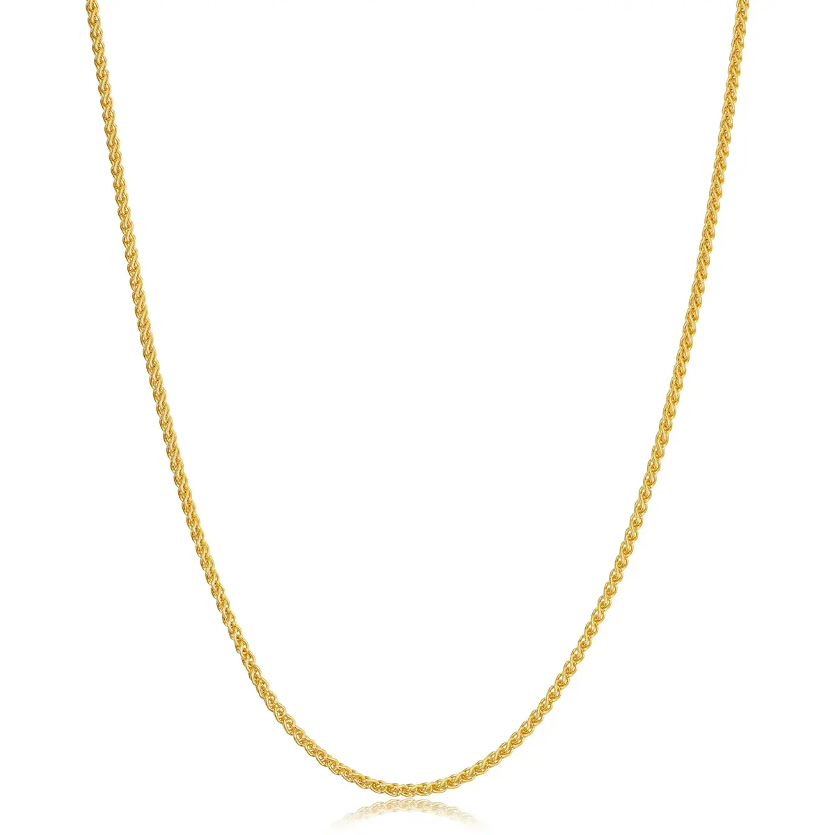 Kooljewelry 14k Yellow Gold Filled 1.5 mm Wide Wheat Chain Necklace - 18 Inch - main product image
