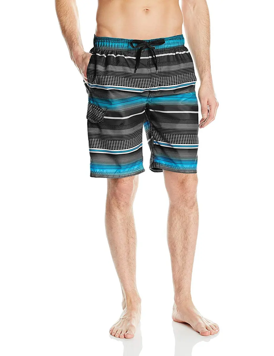 Kanu Surf Mens Mirage Swim Trunks 9 Inch UPF 50+ Microfiber Black Large - view 2