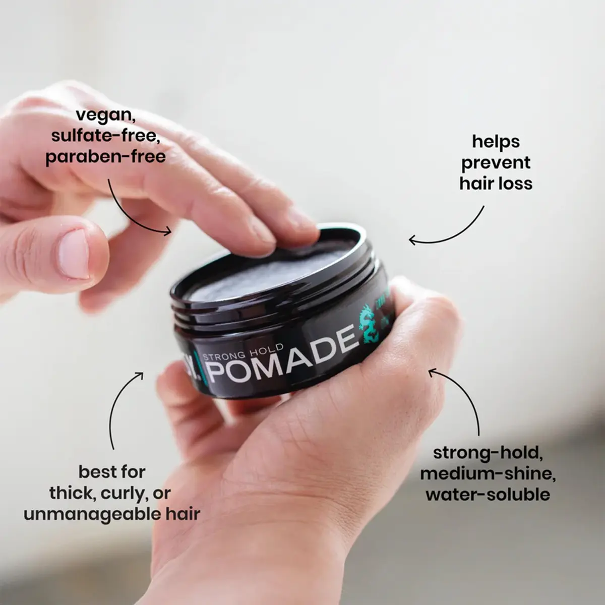 Billy Jealousy Plaster Master Water-Soluble Hair Pomade, 3 Oz | Strong Hold & Medium Shine for Men - view 3