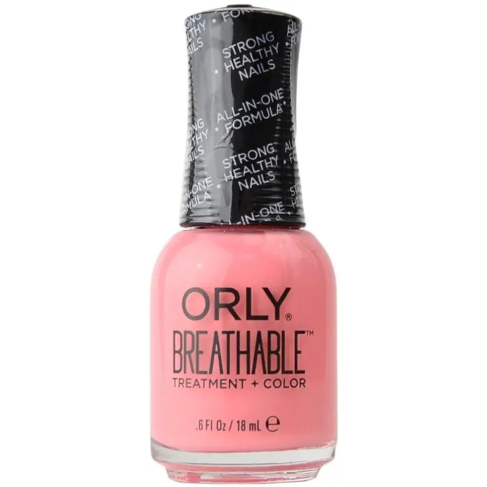 Orly Breathable Nail Color, Happy & Healthy Pink 18ml (0.6 Fl Oz) | Long-Lasting, Nourishing Formula - main product image