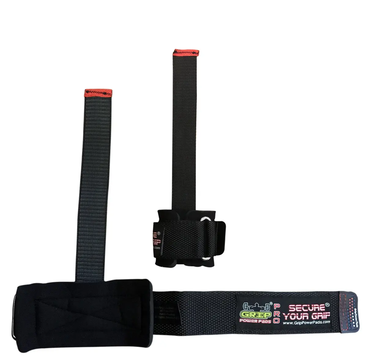 Grip Power Pads Heavy Duty Lifting Straps Neoprene Pair | Wrist Support with Rubber Grip (Rubber Side Face The Bar) - view 8