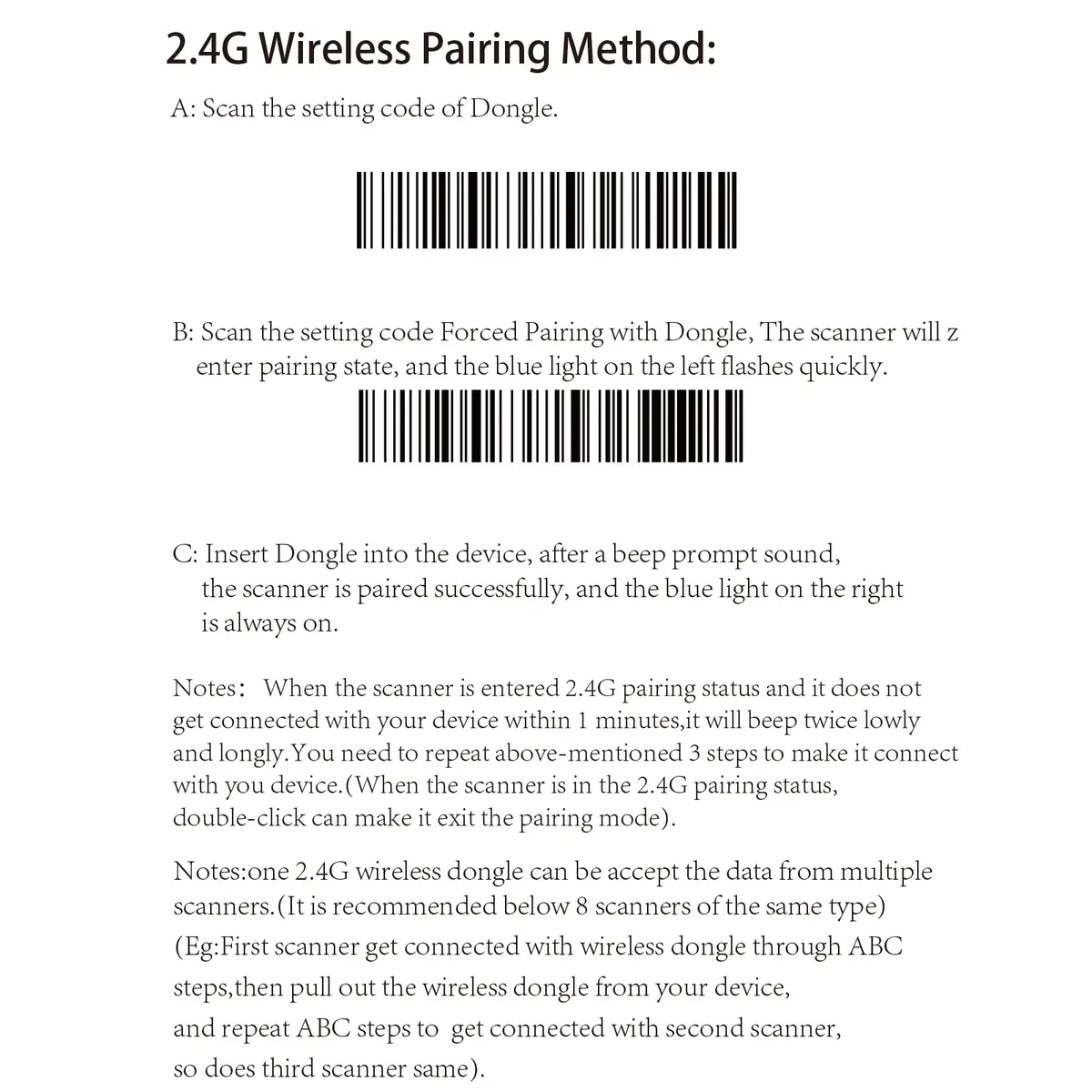 Symcode Bluetooth Wireless Barcode Scanner with Auto-Sensing Stand & 2D QR Reader | 280g (9.88 oz) - view 9