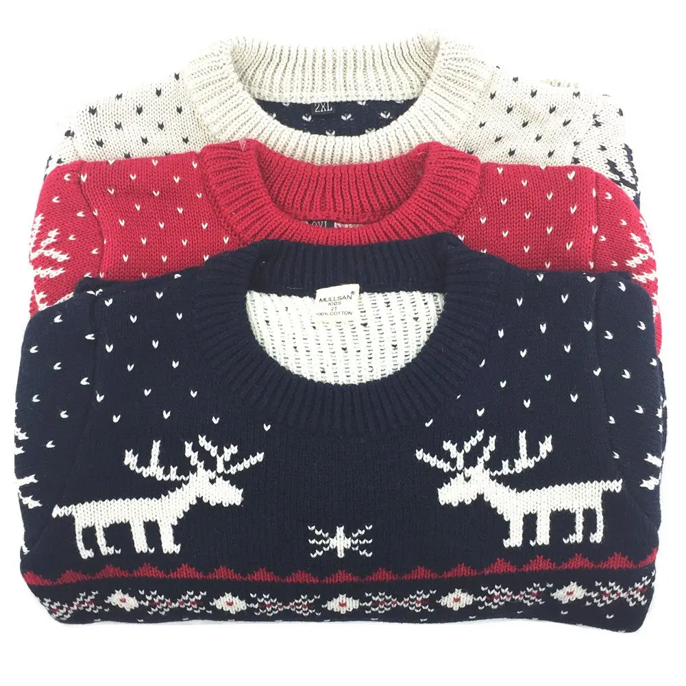 MULLSAN Children's Christmas Sweater 4T (1.8 kg) | Festive Red2 Pullover - view 3