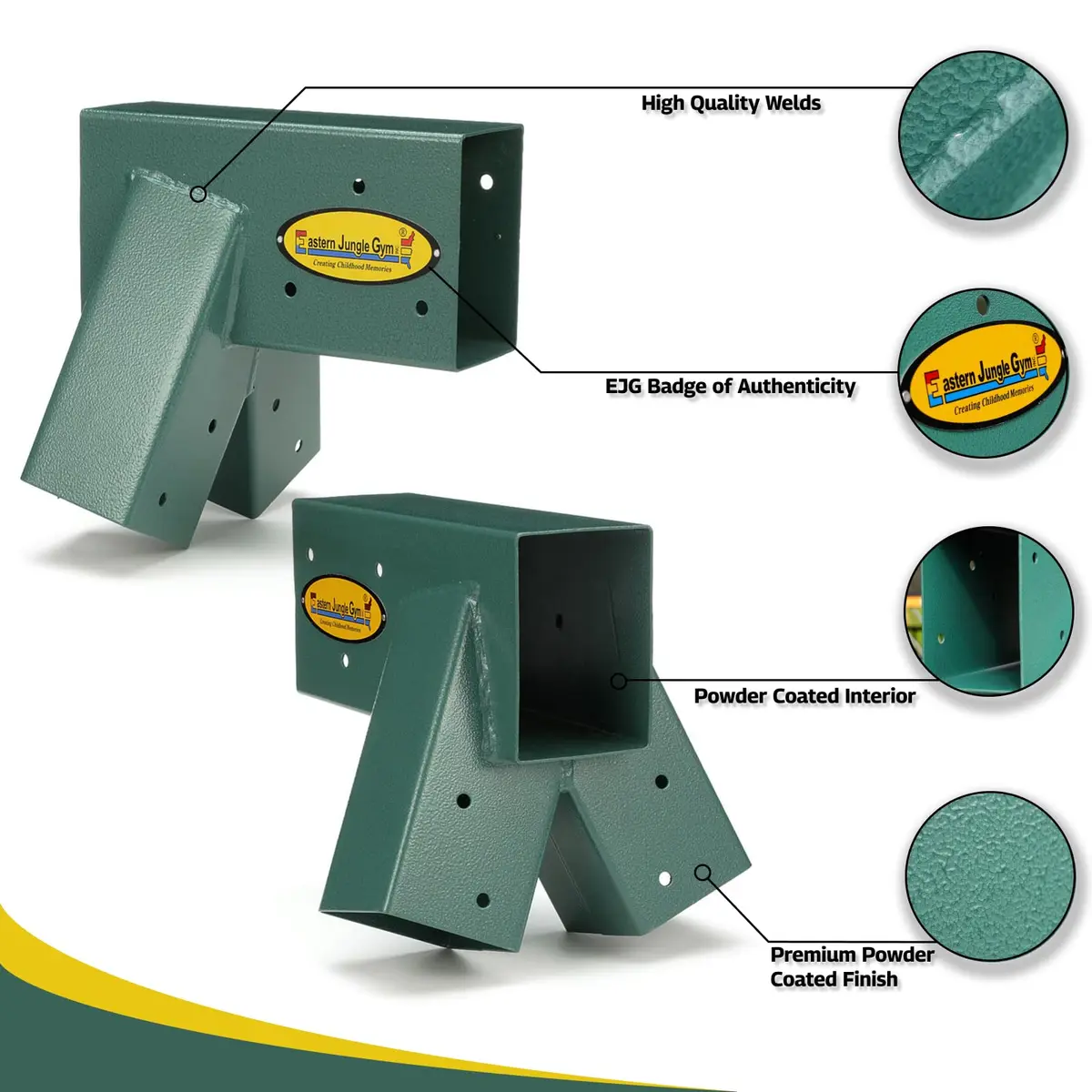 Eastern Jungle Gym Easy 1-2-3 A-Frame 2 Brackets | Heavy Duty Steel Playground Hardware - view 4