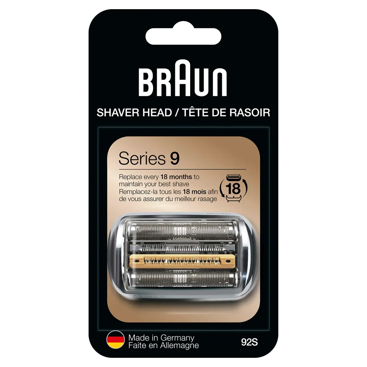 Braun Series 9 92S Replacement Shaver Head | 18 Months Peak Performance - main product image