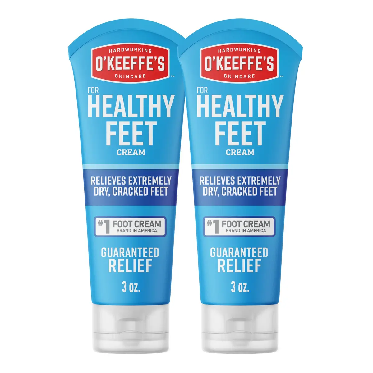 O'Keeffe's for Healthy Feet Foot Cream, 3 oz (89 ml) Tube, 2-Pack | Intensive Dry & Cracked Heel Repair - main product image