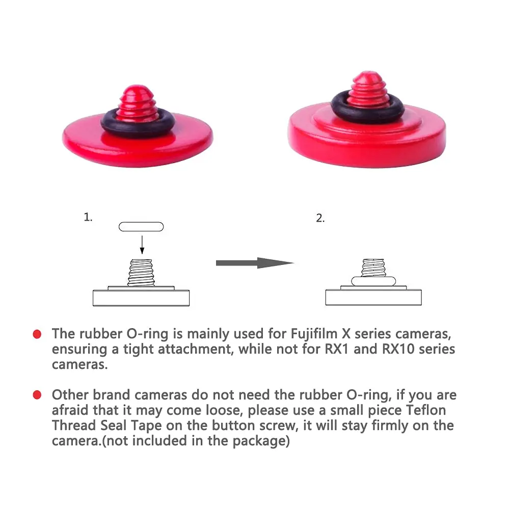 VKO Red Metal Soft Shutter Release Button | Brass Camera Accessory for Photography - view 6