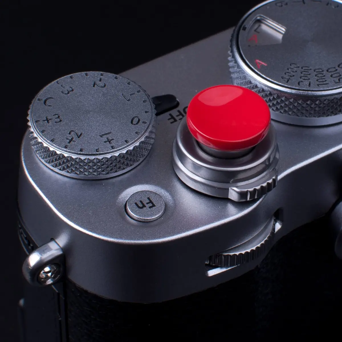 VKO Red Metal Soft Shutter Release Button | Brass Camera Accessory for Photography - view 3